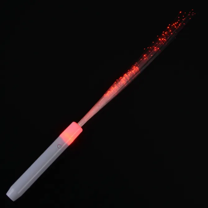 Flashing Fiber Optic Wand - Red, White & Blue