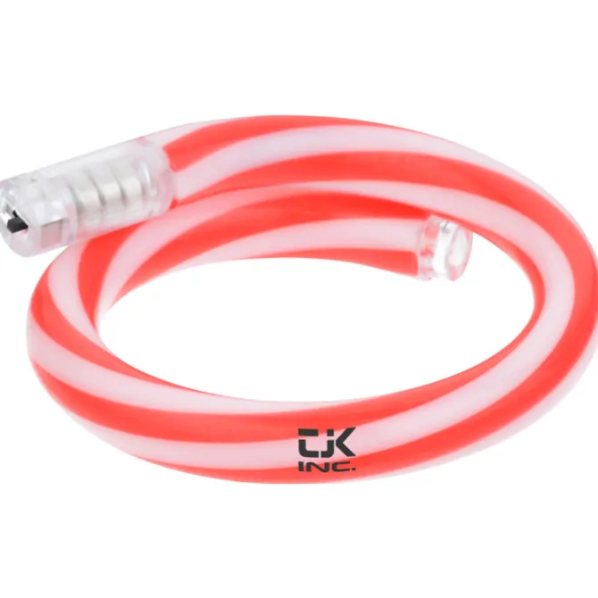 Flashing LED Tube Bracelet - Candy Cane