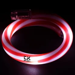Flashing LED Tube Bracelet - Candy Cane