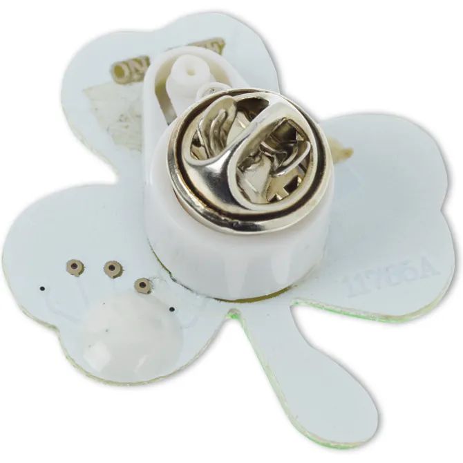 Flashing Shamrock Pin