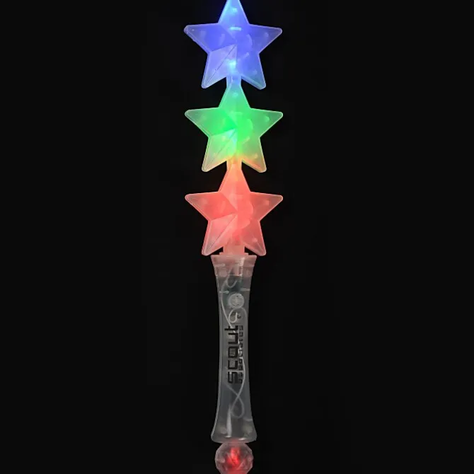 Flashing Star Wand - Blue, Green & Red