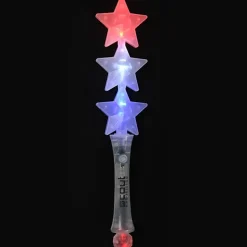 Flashing Star Wand - Red, White & Blue - 24 hr