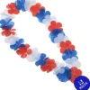 Flower Lei Necklace - Red, White & Blue