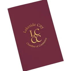 Foil Stamped Legal Pocket Folder - Linen