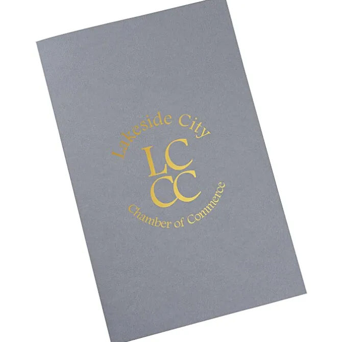 Foil Stamped Legal Pocket Folder - Linen