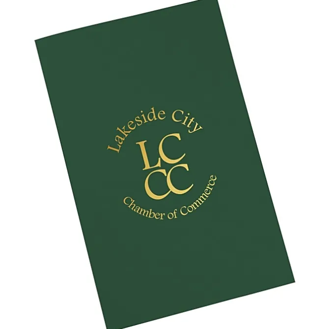Foil Stamped Legal Pocket Folder - Linen