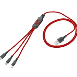 3-foot Metallic Charging Cable - Light-Up Logo