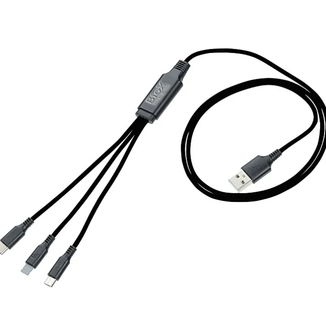 3-foot Metallic Charging Cable - Light-Up Logo