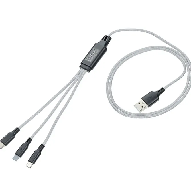 3-foot Metallic Charging Cable - Light-Up Logo