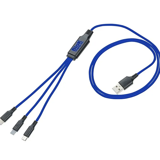 3-foot Metallic Charging Cable - Light-Up Logo