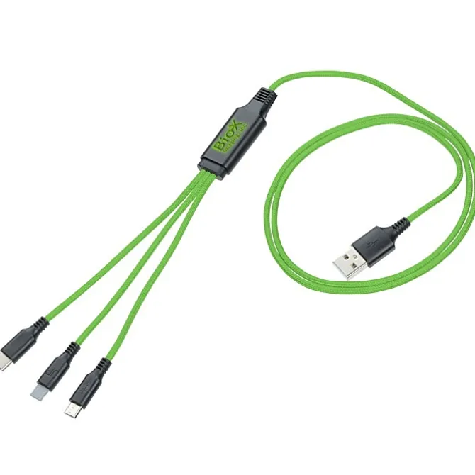 3-foot Metallic Charging Cable - Light-Up Logo