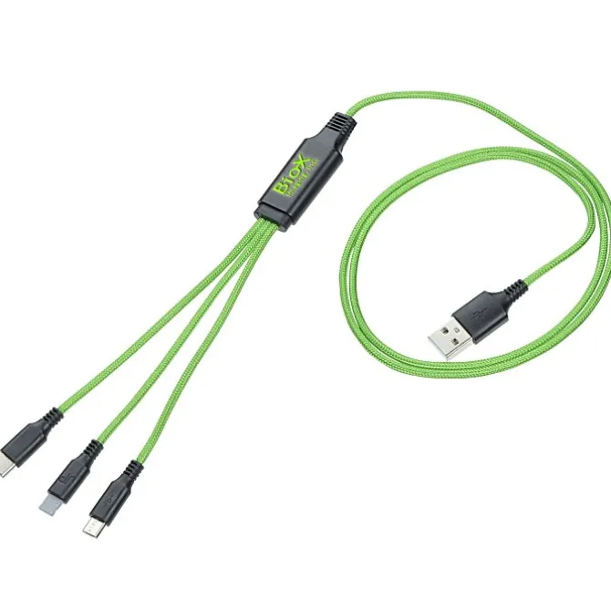 3-foot Metallic Charging Cable - Light-Up Logo