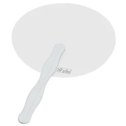 Full Color Hand Fan with Plastic Handle - Round