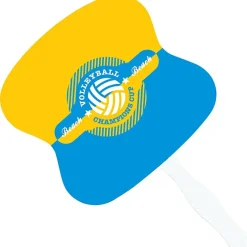 Full Color Hand Fan with Plastic Handle - Hourglass