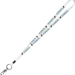 Full Color Ribbon Lanyard - 5/8 inches - 34 inches - Snap with Metal Bulldog Clip