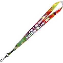 Full Color Ribbon Lanyard - 7/8 inch - 34 inches - Metal Swivel Snap Hook