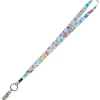 Full Color Ribbon Lanyard - 5/8 inches - 32 inches - Snap with Metal Bulldog Clip