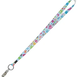 Full Color Ribbon Lanyard - 5/8 inches - 32 inches - Snap with Metal Bulldog Clip