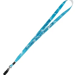 Full Color Ribbon Lanyard - 5/8 inches - 34 inches - Metal Bulldog Clip