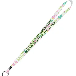 Full Color Ribbon Lanyard - 5/8 inches - 32 inches - Metal Split Ring