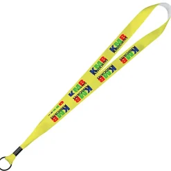 Full Color Ribbon Lanyard - 7/8 inch - 34 inches - Metal Split Ring