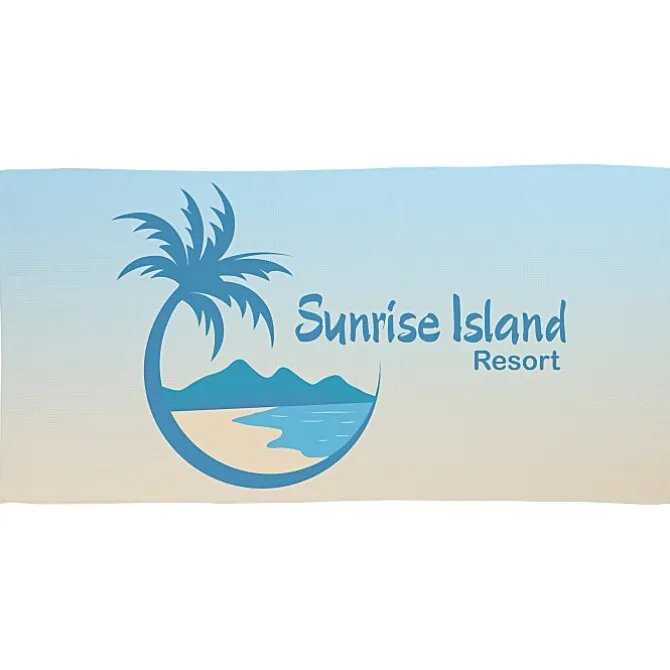 Full Color Waffle Beach Towel