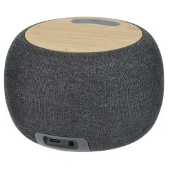 Garm Fabric and Bamboo Speaker with Wireless Charger
