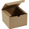 Gift Box - 6 inches x 6 inches x 4 inches - Natural Kraft