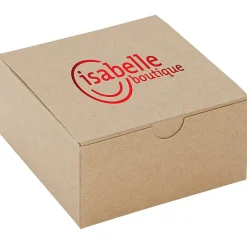 Gift Box - 4 inches x 4 inches x 2 inches - Natural Kraft