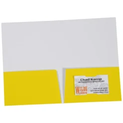 Gloss Paper Two-Pocket Mini Folder - 8 3/4 inches x 6 inches