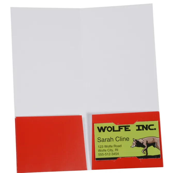 Gloss Paper Two-Pocket Mini Folder - 9 inches x 4 inches