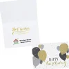 Gold Balloons Birthday Card
