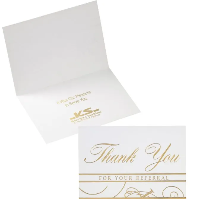 Gold Foil Thank You Greeting Card