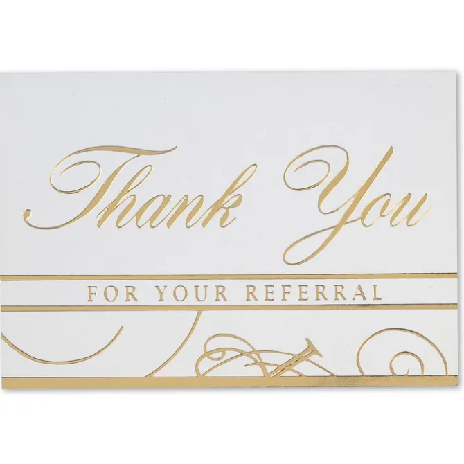 Gold Foil Thank You Greeting Card