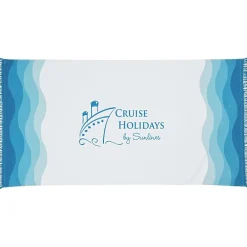 Gradient Edge Velour Beach Towel