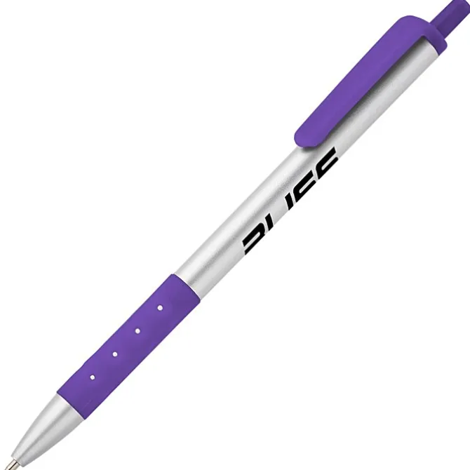 Grip Click Pen - Silver