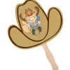 Hand Fan - Cowboy Hat - Full Color - 24 hr