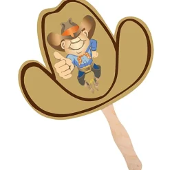 Hand Fan - Cowboy Hat - Full Color - 24 hr