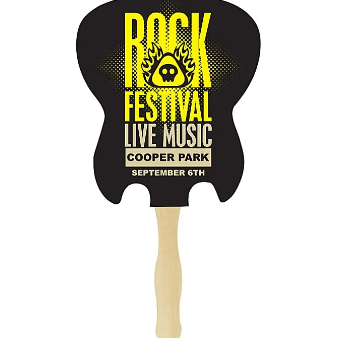 Hand Fan - Guitar - Full Color - 24 hr