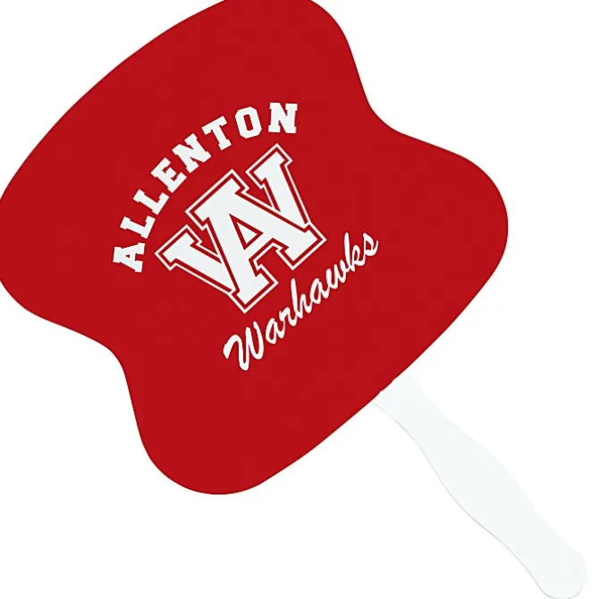 Hand Fan with Plastic Handle - Hourglass