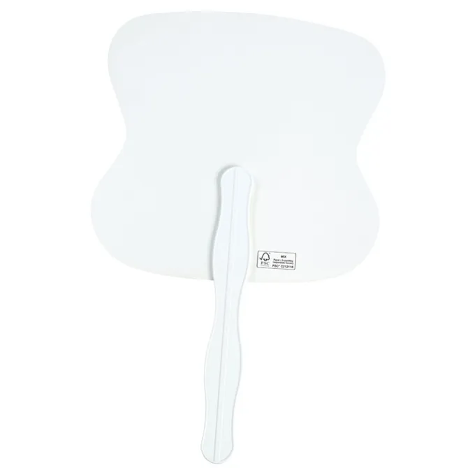 Hand Fan with Plastic Handle - Hourglass