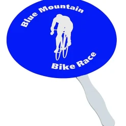Hand Fan with Plastic Handle - Round