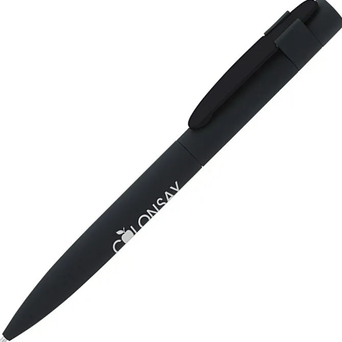 Harmony Soft Touch Metal Twist Pen - Black