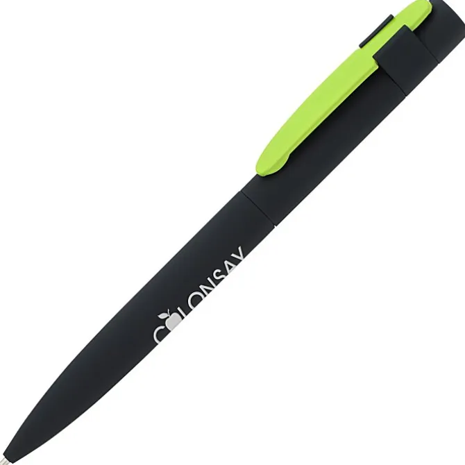 Harmony Soft Touch Metal Twist Pen - Black
