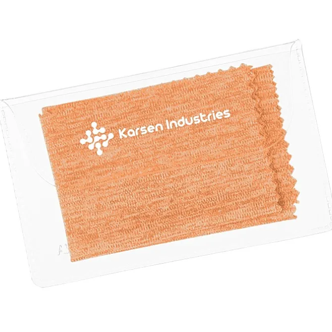 Heathered Cleaning Cloth in Printed Pouch