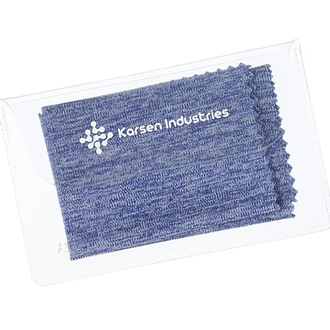 Heathered Cleaning Cloth in Printed Pouch