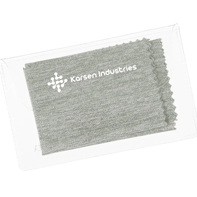 Heathered Cleaning Cloth in Printed Pouch