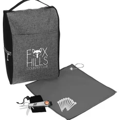 Heathered Shoe Bag Golf Kit