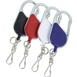 Heavy Duty Clip On Retractable Badge Holder - Round - Label