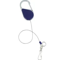 Heavy Duty Clip On Retractable Badge Holder - Round - Label